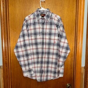 Ariat Casual Button Down Shirt in Blue and Red